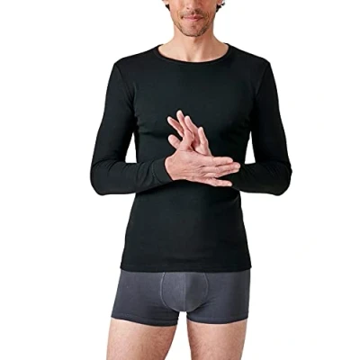 Immagine di Damart COL ROND Maille Interlock Thermolactyl Maglietta intima, Uomo, Taglia: 4XL, Noir
