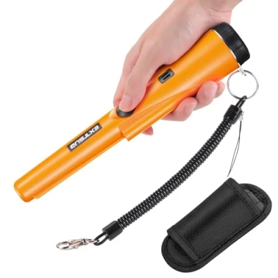 Immagine di EXTSUD Rilevatore di Metalli Portatile IP66 Impermeabile 360Scan con Allarme Vibrazione Metal Detector Sensibile Localizzatore Puntatore Metallo per Caccia Oro Tesoro