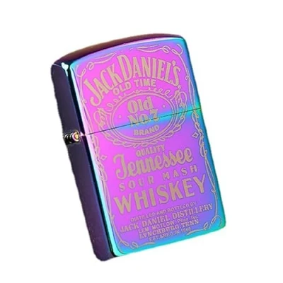 Immagine di junweideyi accendino in stile cinese dei regali, sostituibile per Zippo (solo custodia), dimensioni inserto compatibile 3,6 cm x 1,2 5 cm, alloggiamento (viola)