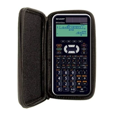 Immagine di WYNGS Custodia protettiva nera per calcolatrice Sharp EL W550XG