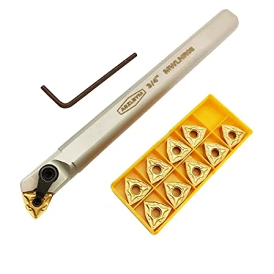 Immagine di ASZLBYM 3/4&quot; Portautensili Per Tornitura Con Barra Di Alesatura Interna Tornio S20R MWLNR08 Inserto in Metallo Duro Indicizzabile WNMG432