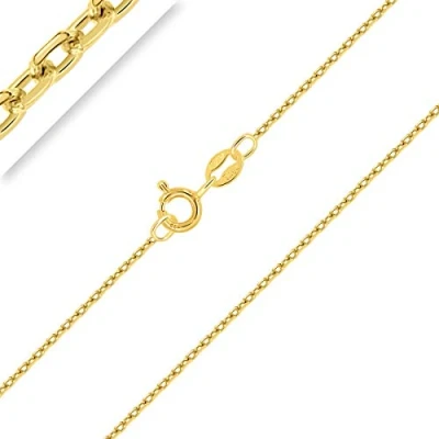 Immagine di PLANETYS Catenina Argento Sterling 925 Placcato Oro 18K Modello Forzatina Diamantate Larghezza: 1 mm Lunghezza: 70 cm