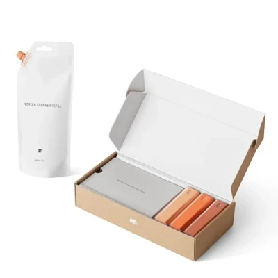 Immagine di AM Mist 01 (pacchetto Arancione) confezione da 3 con ricarica, per pulire tutto il mondo, spray e panno in microfibra, la pulizia ricaricabile schermi di auto, cellulari, tablet laptop