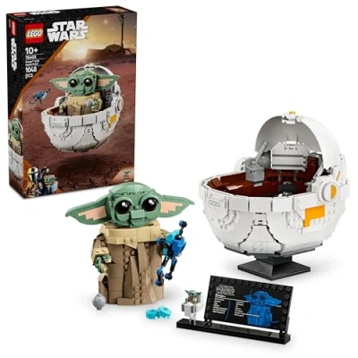Immagine di LEGO Star Wars 75403 Grogu e Carrozzina con Rana Sorgan Minifigure di Grogu, Modellino &#039;Baby Yoda&#039; Giocattolo, Idea Regalo da Collezione per Bambini Bambine 10 Anni Fan serie TV Mandalorian