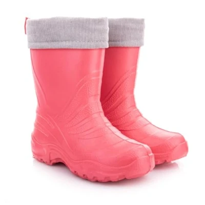 Immagine di Lemigo Stivali da Bambino in Schiuma EVA Impermeabili Molto Leggeri Termix 22 37 EU (Rosa e grigio, Sistema Taglie Calzature EU, Piccolo (2 5 anni), Numero (range), Media, 24, 25)