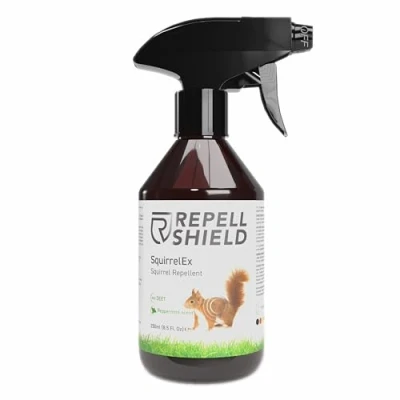 Immagine di Repell Shield Spray Roditori Repellente Topi e Scoiattoli da Esterno Interno Efficiente Protezione Anti a base di Olio Citronella Scaccia Scoiattoli, 250ml