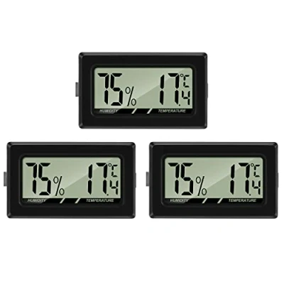 Immagine di Thlevel 3PCS Mini LCD Digitale Termometro Igrometro Ambiente Interno Temperatura Umidità Misuratore per Serra, Casa, Ufficio