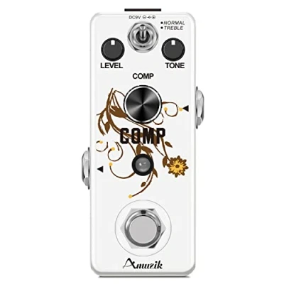 Immagine di Amuzik Compressor Guitar Effect Pedal Analog Compression Ultimate Comp Pedals for Electric Ture Bypass
