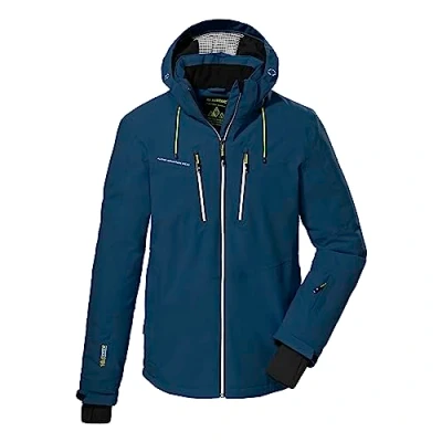 Immagine di killtec Uomo Giacca da sci/giacca funzionale con cappuccio staccabile cerniera e ghetta antineve KSW 44 MN SKI JCKT, dark petrol, XL, 38698 000