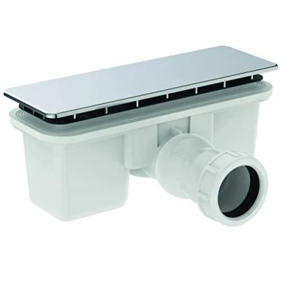 Immagine di Ideal Standard Ultra Flat New, Piletta ispezionabile per piatti doccia, Rettangolare, Coperchio in ABS, Cromato