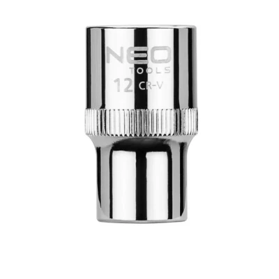 Immagine di NEO TOOLS 08 012 Serie di bussole 1/2 3124 12 mm Acciaio al cromo vanadio SuperLock