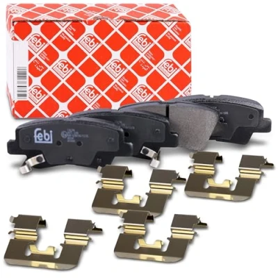 Immagine di FEBI BILSTEIN 116294 Kit pastiglie freno Assale posteriore con segnalatore acustico usura materiale di fissaggio montaggio