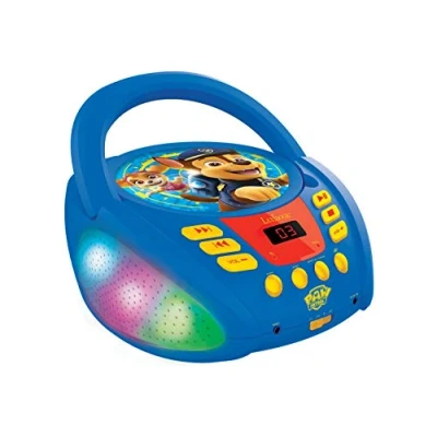 Immagine di Lexibook RCD109PA Paw Patrol Lettore CD Bluetooth per Bambini Portatile, Effetti Multicolore, Jack Microfono, AUX in, AC o batterie, Ragazzi, Blu/Rosso, Colore