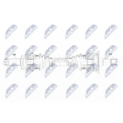Immagine di NTY NPW BM 069 Albero motore / Semiasse Assale posteriore, posteriore Sx, Dx 815 Trasmissione automatica BMW: X5