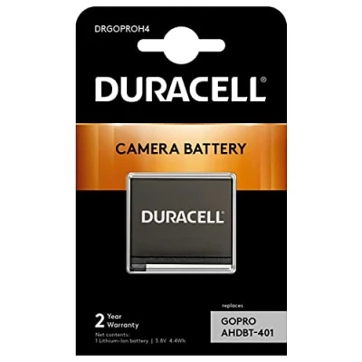Immagine di Duracell DRGOPROH4 Batteria per GoPro Hero4 AHDBT 401, Nero
