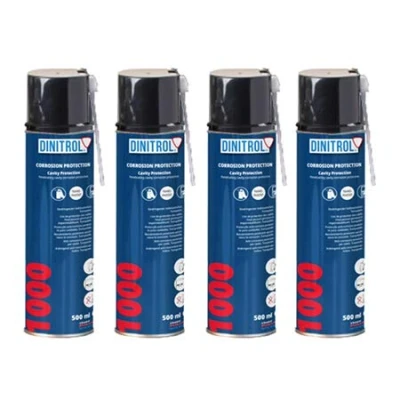 Immagine di Rejel, 4 x Dinitrol 1000 Cera trasparente da 500 ml