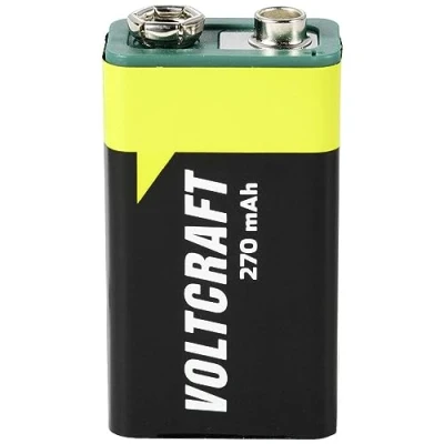 Immagine di Voltcraft Batteria Endurance 6LR61 9 V NiMH 270 mAh 8,4 1 pz. (1 pz., 9V Block, 270 mAh), Batterie