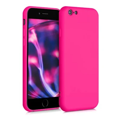 Immagine di kwmobile Custodia Compatibile con Apple iPhone 6 / 6S Cover Back Case per Smartphone in Silicone TPU Protezione Gommata rosa shocking