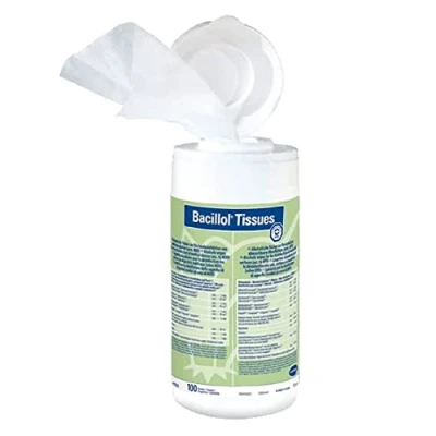 Immagine di Tessuto antibatterico Hartmann 916851 Bacillol, salviette disinfettanti, confezione da 100