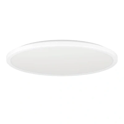 Immagine di Eglo Rovito Plafoniera a LED, rotonda, per bagno, lampada da soffitto in plastica di colore bianco, luce bianca calda e fredda, IP44, diametro 50 cm