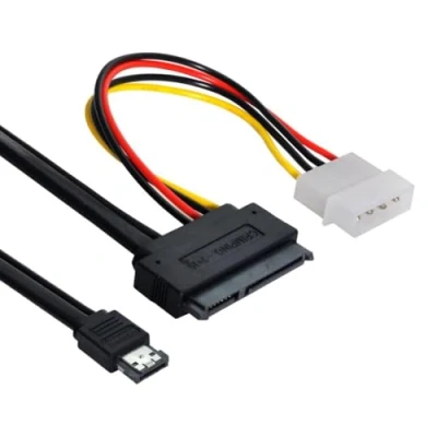 Immagine di CY Cavo dati per disco rigido da 3,5 e 2,5, lunghezza: 50 cm, eSATAp a SATA 22 pin IDE 4 5 V 12