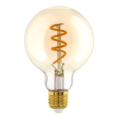 Immagine di EGLO Lampadina LED E27 4W G60 2.000K Filament ambra dimmerabile
