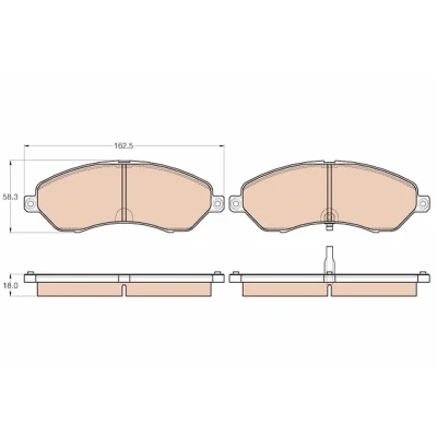 Immagine di TRW GDB3564 Kit pastiglie freno con segnalatore acustico usura