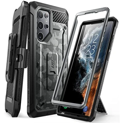 Immagine di SUPCASE Unicorn Beetle Pro custodia per Samsung Galaxy S22 Ultra 5g (versione 2022), con fondina robusta a doppio strato e cavalletto senza pellicola protettiva lo schermo