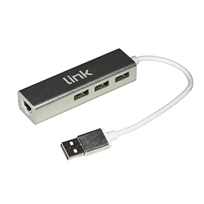 Immagine di LINK LKMG03 Adattatore Usb 2.0 Rete Rj45 10/100 e 3 Porte