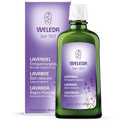 Immagine di Weleda Bagno Rilassante lavanda, formula lattiginosa e non schiumogena a base di puro olio essenziale dermatologicamente testato (1X200 ml)