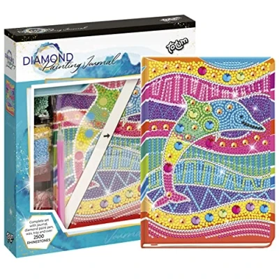 Immagine di Totum Diamond Painting Journal: taccuino delfino con oltre 2500 strass, Multicilore
