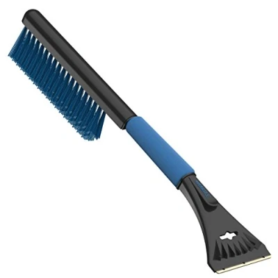 Immagine di AUPROTEC Spazzola da Neve con Raschietto Ghiaccio 2in1 Lama di Ottone e Manico Morbido Comodo Antiscivolo ASE 2 Nero Blu