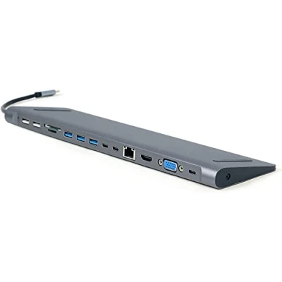 Immagine di Gembird A CM COMBO9 01 USB C® (USB 3.1) Multiport Hub Grigio