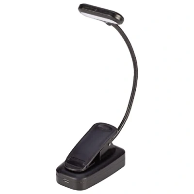 Immagine di POLYPOOL PP3113 Lampada Lettura Luce Led Ricaricabile Per Libro Notturna ClippyLux, Da Con Pinza Portatile Ideale Viaggio, Lampadina Elettrica Carica USB