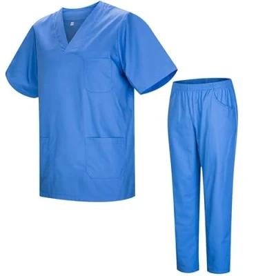 Immagine di MISEMIYA Uniformi Unisex Set Camice Uniforme Medica con Maglia e Pantaloni Mediche sanitarie Ref.8178 4XL, Azzurro 21