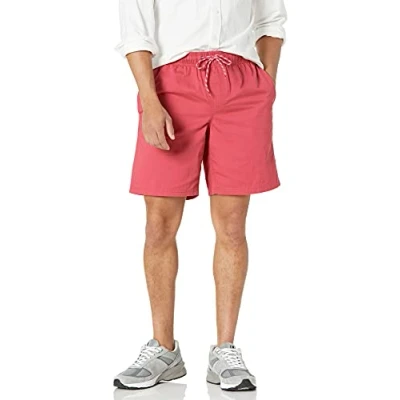 Immagine di Amazon Essentials Bermuda con Coulisse e Cucitura Interna da 20,32 cm dalla vestibilità Comoda (Disponibili in Taglie Forti) Uomo, Rosso Slavato, S