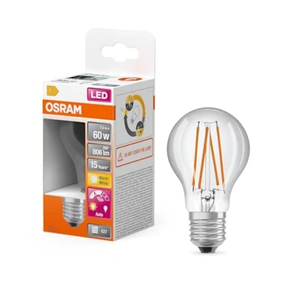 Immagine di OSRAM 4058075761957 LED (monocolore) ERP F (A G) E27 Forma di bulbo 4.9 W = 40 Bianco caldo (Ø x A) 60 mm 1 pz.