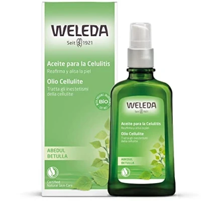 Immagine di Weleda Olio cellulite Betulla, trattamento degli inestetismi della a base di foglie betulla bio per una pelle visibilmente più liscia e morbida (1X100 ml)
