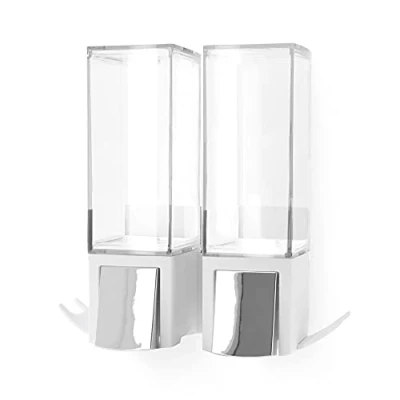 Immagine di Compactor Dispenser per Sapone Doppio, Plastica ABS, Bianca, 2 unità