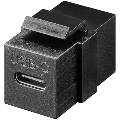 Immagine di goobay Keystone Modulo USB C femmina femmina, 3.2 Gen 2 (10 Gbps), nero