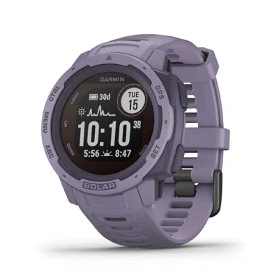 Immagine di Garmin Instinct Solar, Flame Red Smartwatch Gps Ultra Resistente con Ricarica Solare, Cardio, Pulseox, App Multisport, Rosso (Ricondizionato)
