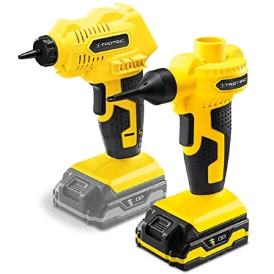 Immagine di TROTEC compressore a batteria PCPS 11/12‑20V d&#039;aria 65 Watt, multipla 20V 2 Ah, potenza 7 bar, 70 m3/h, set adattatori da 10 pezzi, luce LED, pompa ad aria