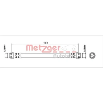 Immagine di METZGER 4111797 Tubi Freno Assale posteriore Sx, Dx, interno 181