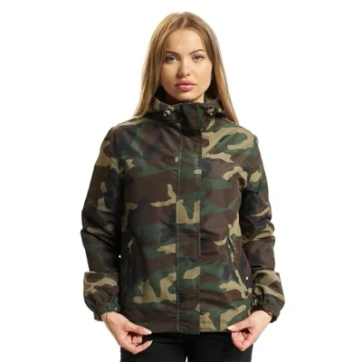 Immagine di Brandit Ladies Windbreaker Frontzip, Giacca a Vento con Cerniera Frontale Donna, Multicolore (Woodland), XL