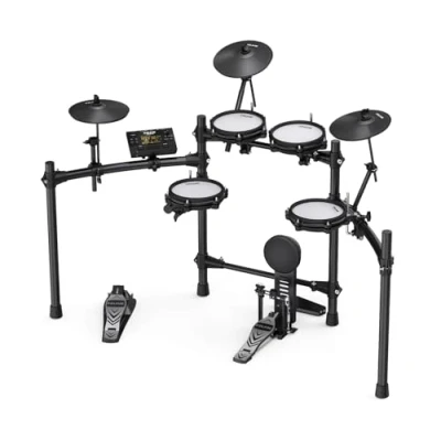 Immagine di NUX DM 210 Kit di batteria digitale con testine a rete (tecnologia Dual TrigLow Aux In, Bluetooth, funzione Coach, porta USB per MIDI e Sound Library, uscita cuffie), colore: Nero