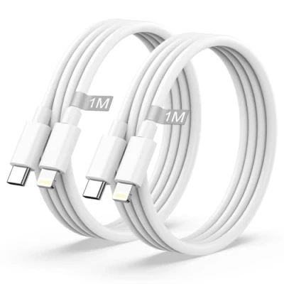 Immagine di Cavo iPhone USB C Lightning 1M 2Pezzi[Certificato MFi], Ricarica Cavetto Filo Caricatore per Apple 14 13 12 11 Pro Max
