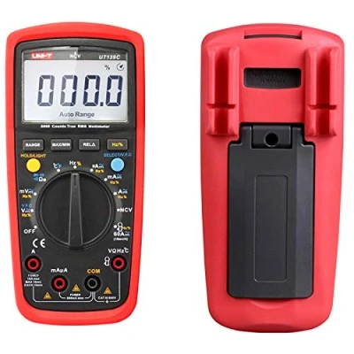 Immagine di UNI T UT139C CAT III 600V UT139 Series True RMS Digital Multimeter with Frequency,NCV,Resistance, Voltage,Temperature measurement,Red/Grey