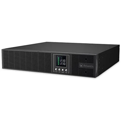 Immagine di Atlantis A03 OP3002P RC PRO UPS OnLine Gruppo di Continuità Doppia conversione Onda Sinusoidale Pura 3000VA 2700W, Server RACK, display LCD, USB, seriale RS 232, 8 uscite IEC, slot SNMP, 6x12V 9Ah