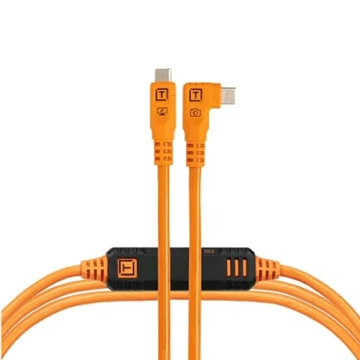 Immagine di Tether Tools TetherPro USB C Optima 10G rechts orange 4,6m (4.60 m, 3.2 Gen 2), Cavo