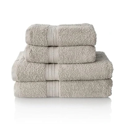 Immagine di ALCLEAR Set di asciugamani in spugna, disponibili 6 colori e 5 dimensioni, composto da 2 teli doccia 70x140 cm 50x100 cm, colore grigio platino standard Oeko Tex 100